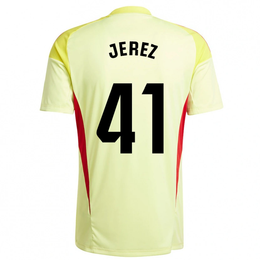 Danxen Heren Adrián Jerez #41 Licht Geel Zwart Keepersshirt 2025/26 T-Shirt België