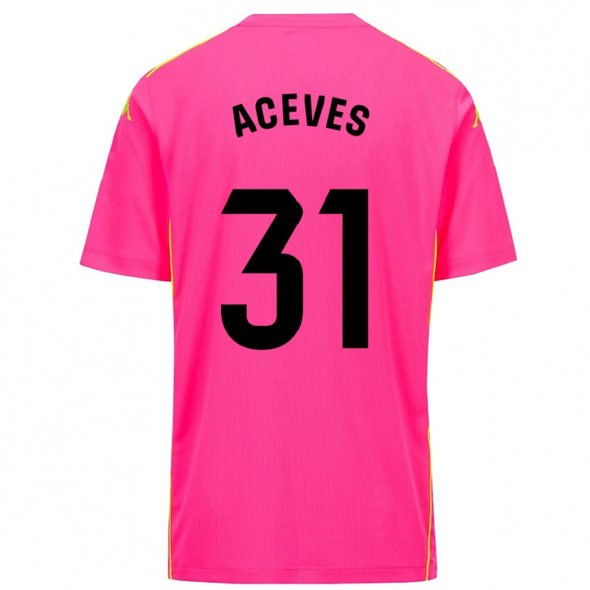 Danxen Heren Álvaro Aceves #31 Diep Roze Zwart Keepersshirt 2025/26 T-Shirt België