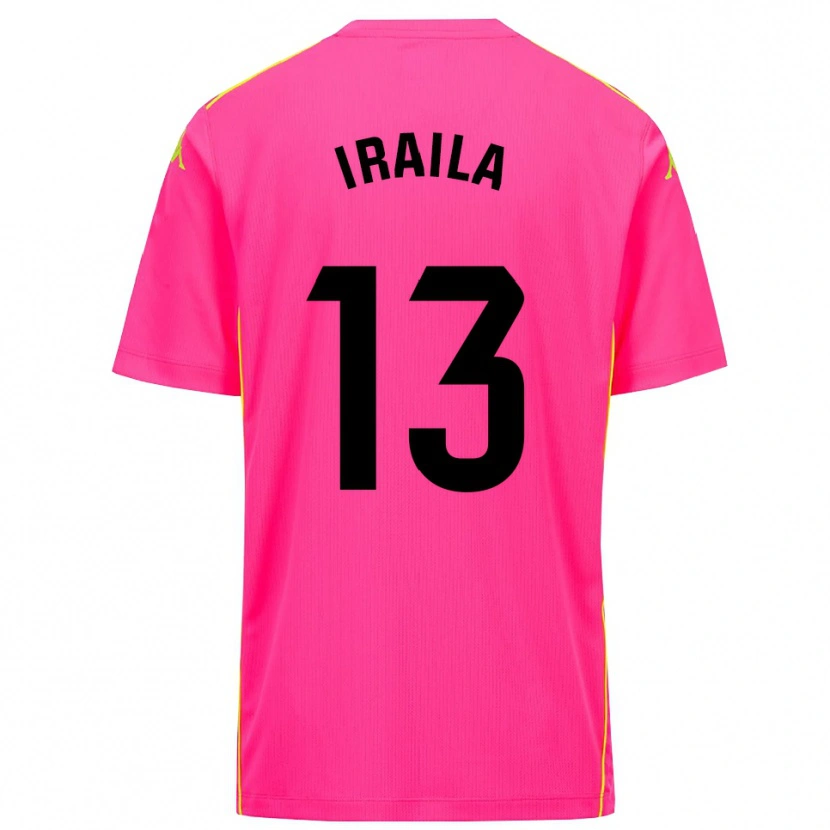 Danxen Heren Iraila Rivera Simón #13 Diep Roze Zwart Keepersshirt 2025/26 T-Shirt België