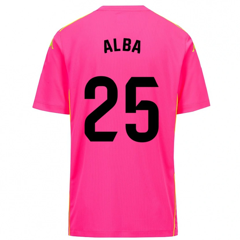 Danxen Heren Alba Acebes Rodríguez #25 Diep Roze Zwart Keepersshirt 2025/26 T-Shirt België