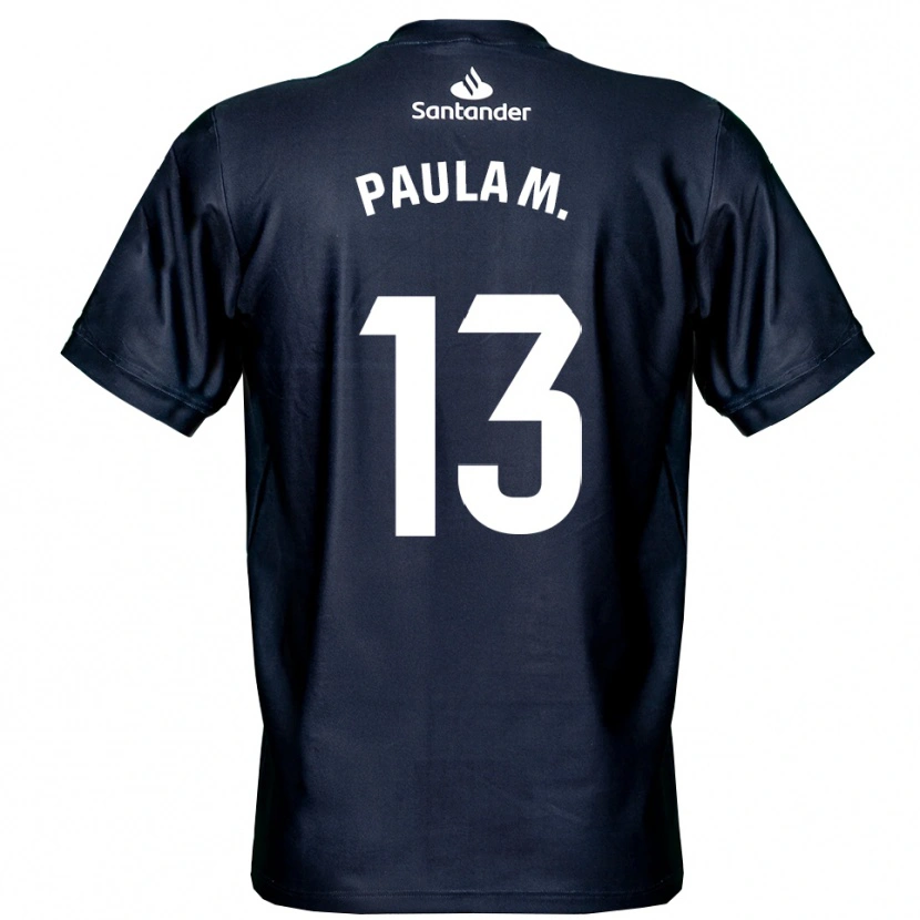 Danxen Heren Paula Muñoz Álvarez #13 Middernachtblauw Wit Keepersshirt 2025/26 T-Shirt België