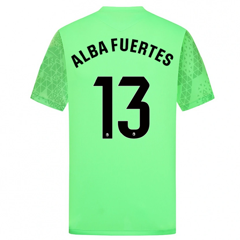 Danxen Heren Alba Fuertes #13 Spring Groen Zwart Keepersshirt 2025/26 T-Shirt België