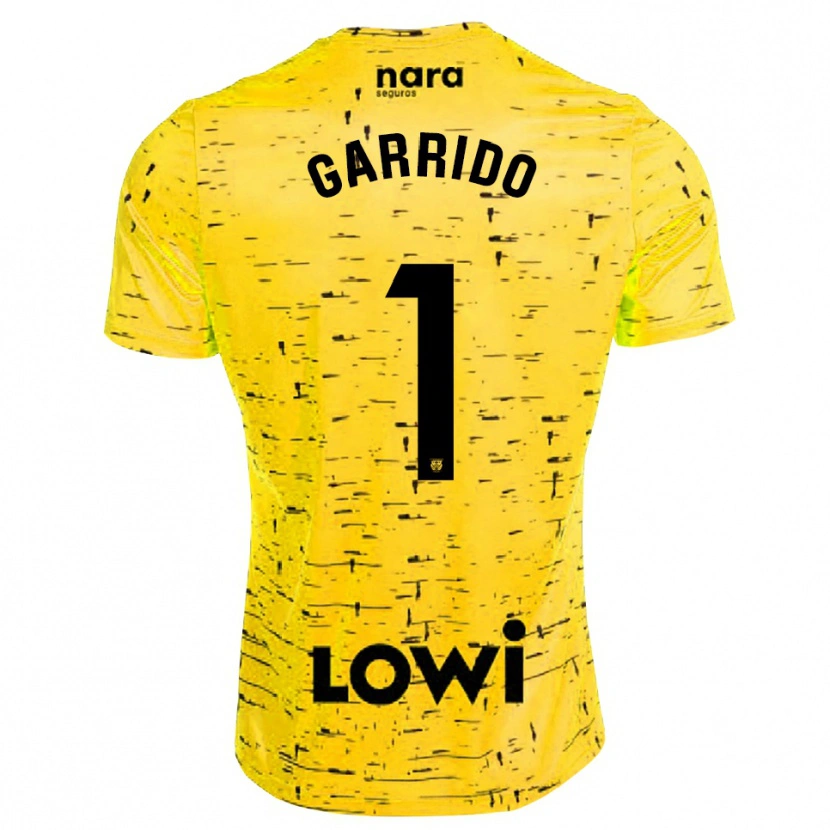 Danxen Heren Javi Garrido #1 Geel Zwart Keepersshirt 2025/26 T-Shirt België