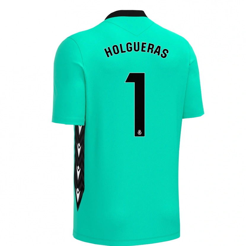 Danxen Heren Javi Holgueras #1 Aqua Zwart Keepersshirt 2025/26 T-Shirt België