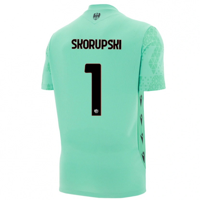 Danxen Heren Lukasz Skorupski #1 Munt Blauw Zwart Keepersshirt 2025/26 T-Shirt België