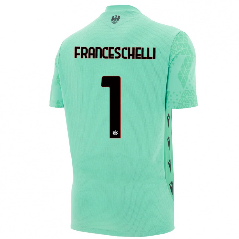Danxen Heren Matteo Franceschelli #1 Munt Blauw Zwart Keepersshirt 2025/26 T-Shirt België
