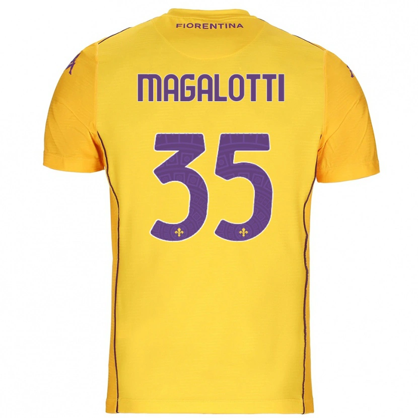 Danxen Heren Mattia Magalotti #35 Oranje Geel Paars Keepersshirt 2025/26 T-Shirt België