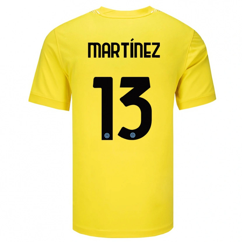 Danxen Heren Josep Martínez #13 Licht Geel Zwart Keepersshirt 2025/26 T-Shirt België