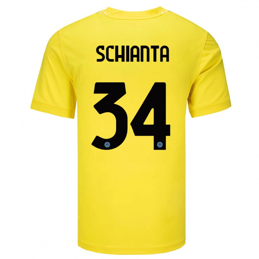 Danxen Heren Valentina Schianta #34 Licht Geel Zwart Keepersshirt 2025/26 T-Shirt België