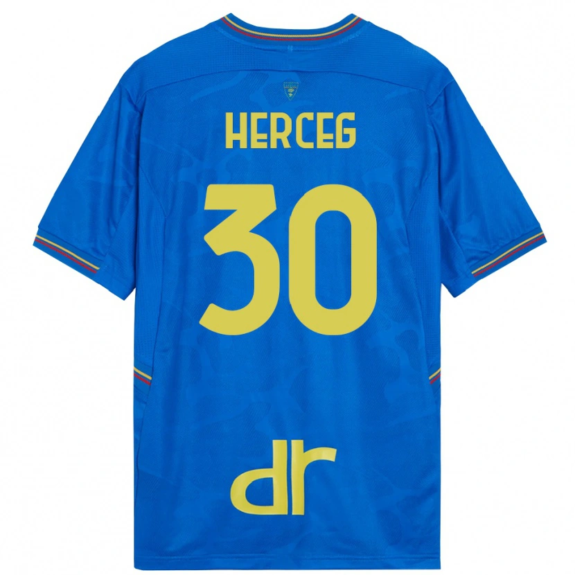 Danxen Heren Lovro Herceg #30 Koninklijk Blauw Bruin Keepersshirt 2025/26 T-Shirt België
