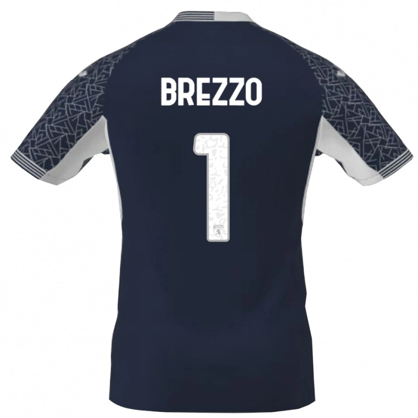 Danxen Heren Matteo Brezzo #1 Blauw Zwart Wit Keepersshirt 2025/26 T-Shirt België