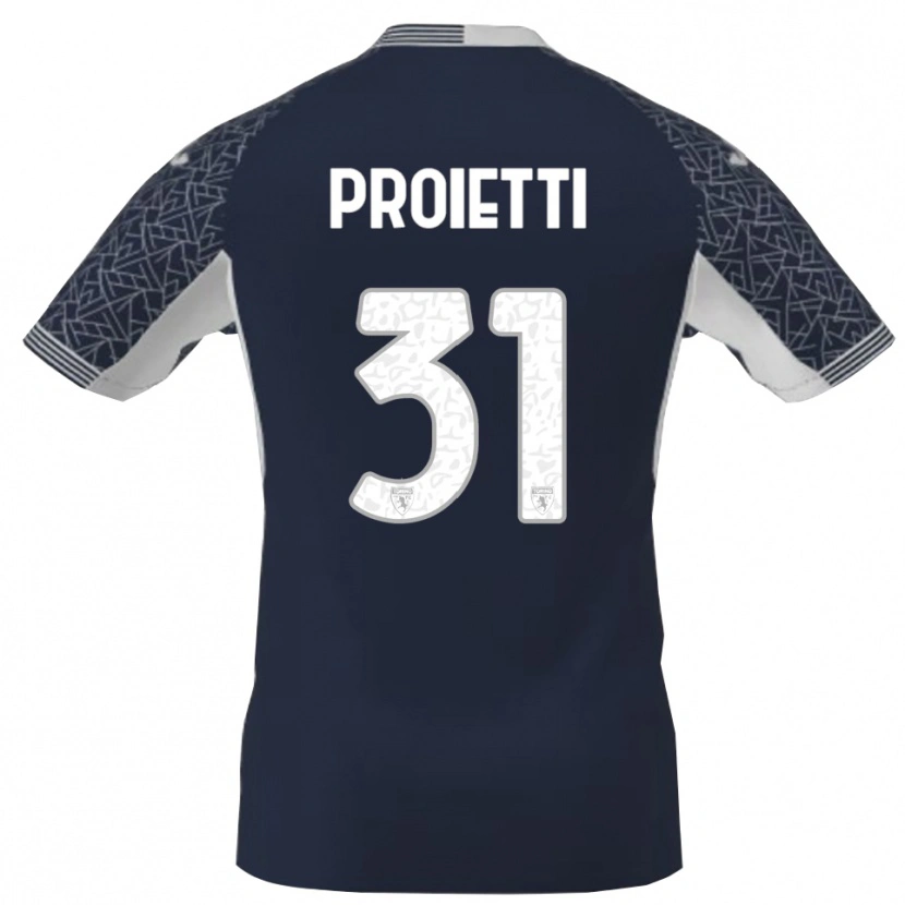 Danxen Heren Riccardo Proietti #31 Blauw Zwart Wit Keepersshirt 2025/26 T-Shirt België
