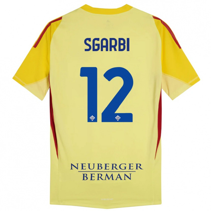 Danxen Heren Dylan Sgarbi #12 Licht Geel Zwart Keepersshirt 2025/26 T-Shirt België