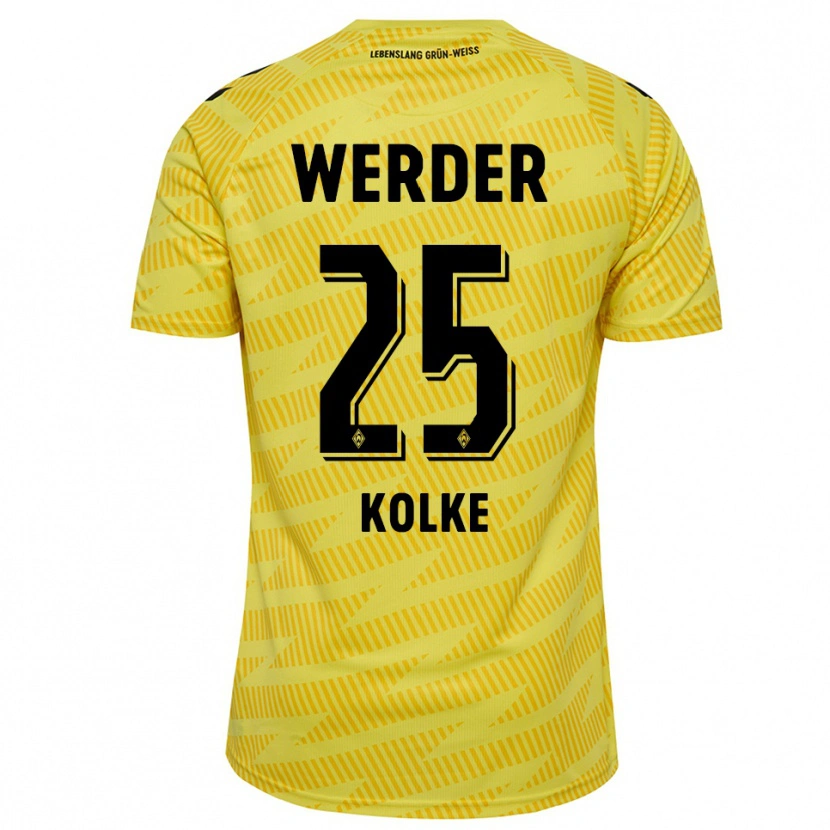 Danxen Heren Markus Kolke #25 Geel Zwart Keepersshirt 2025/26 T-Shirt België