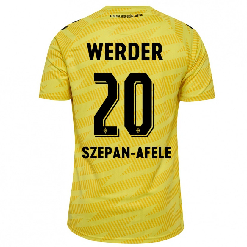 Danxen Heren Gianni Szepan-Afele #20 Geel Zwart Keepersshirt 2025/26 T-Shirt België