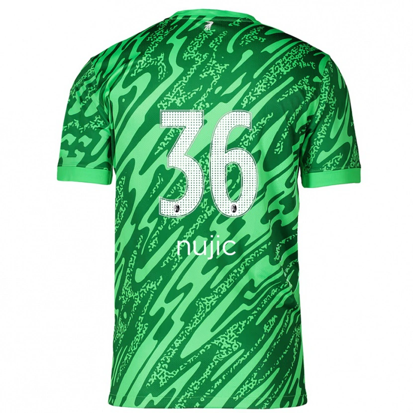 Danxen Heren Luka Nujic #36 Groen Wit Keepersshirt 2025/26 T-Shirt België