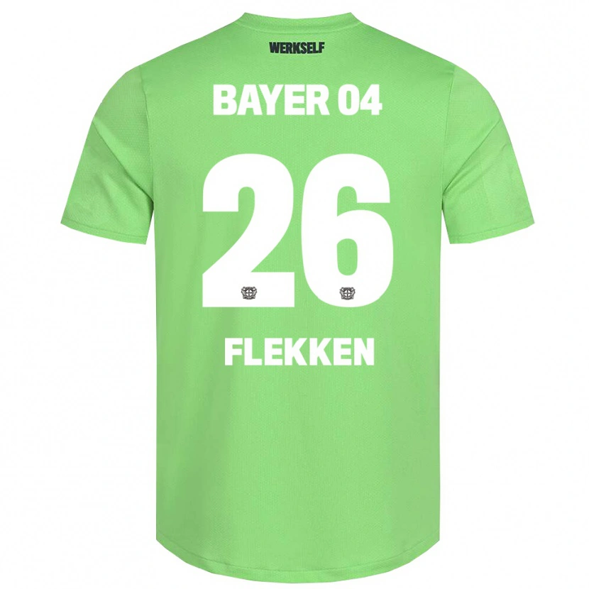 Danxen Heren Mark Flekken #26 Licht Groen Wit Keepersshirt 2025/26 T-Shirt België
