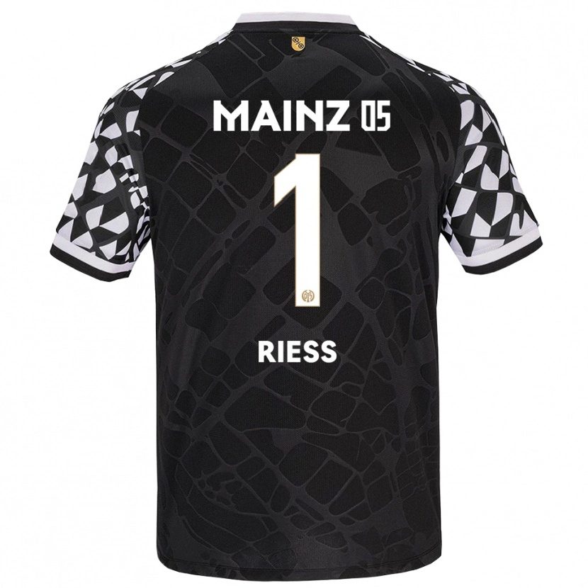 Danxen Heren Lasse Rieß #1 Zwart Wit Keepersshirt 2025/26 T-Shirt België