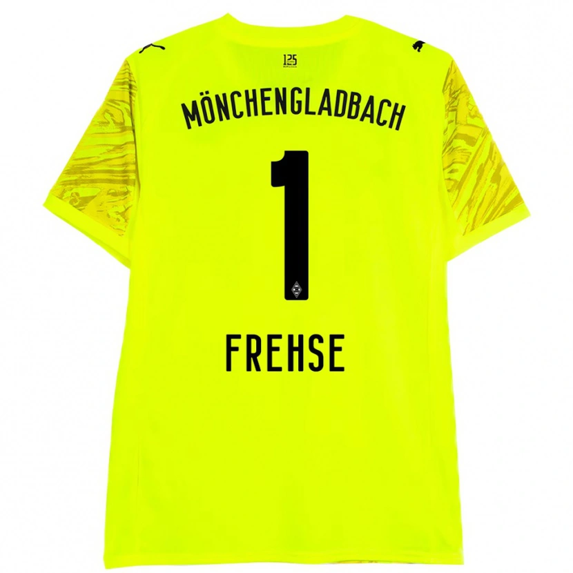 Danxen Heren Jil Frehse #1 Geel Zwart Keepersshirt 2025/26 T-Shirt België