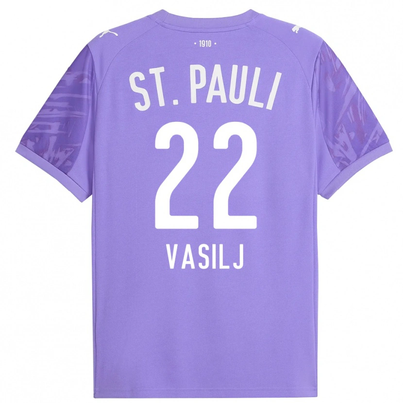Danxen Heren Nikola Vasilj #22 Medium Paars Zwart Keepersshirt 2025/26 T-Shirt België