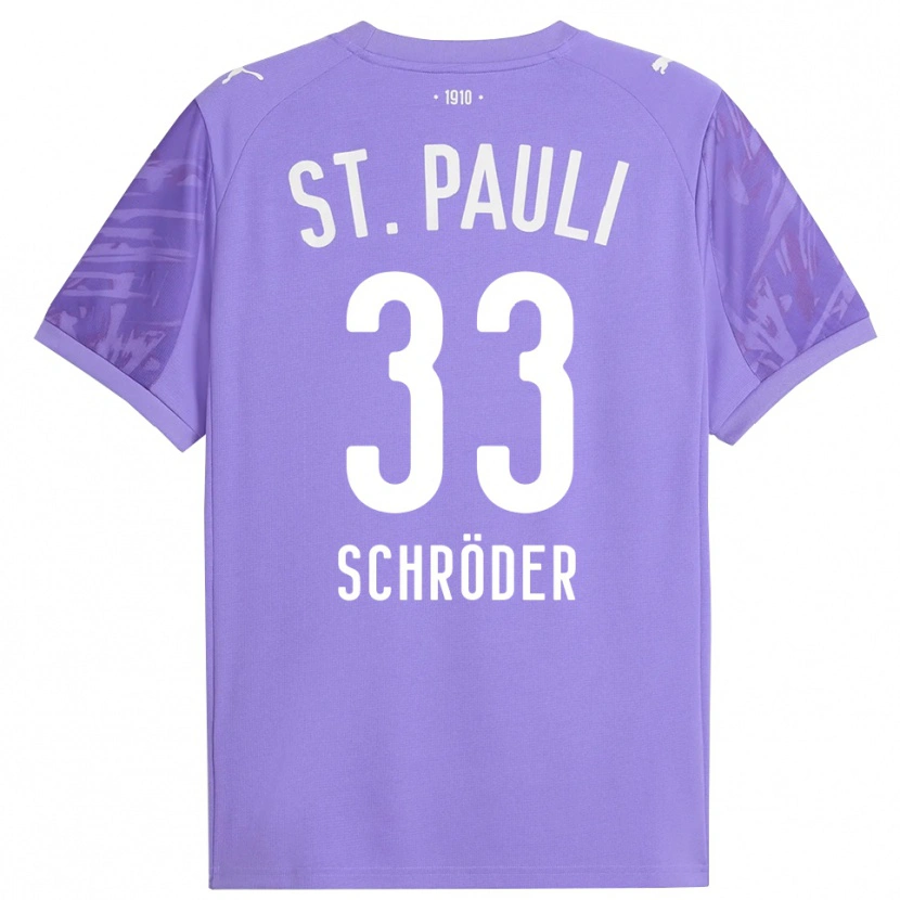 Danxen Heren Lennard Schröder #33 Medium Paars Zwart Keepersshirt 2025/26 T-Shirt België