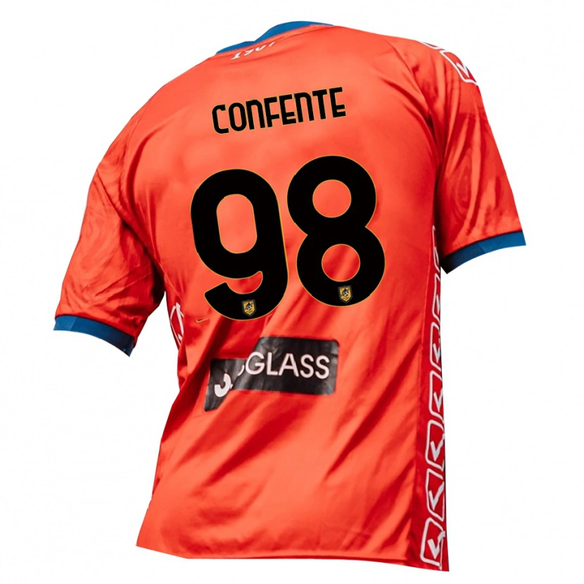 Danxen Heren Alessandro Confente #98 Rood Oranje Keepersshirt 2025/26 T-Shirt België