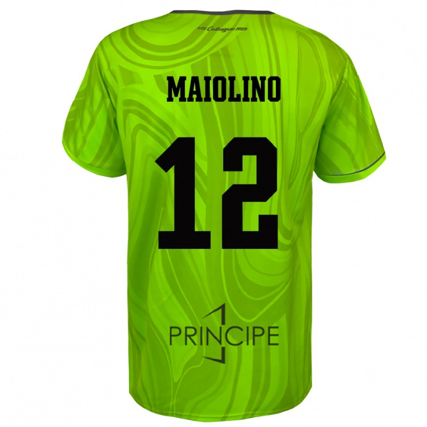 Danxen Heren Alex Maiolino #12 Geel Groen Zwart Keepersshirt 2025/26 T-Shirt België