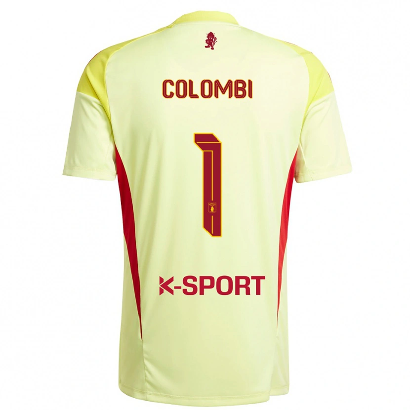 Danxen Heren Simone Colombi #1 Licht Geel Rood Keepersshirt 2025/26 T-Shirt België