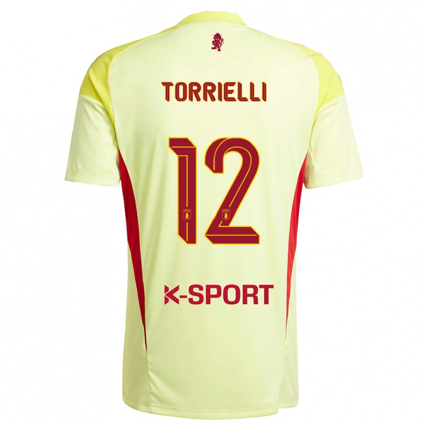 Danxen Heren Edoardo Torrielli #12 Licht Geel Rood Keepersshirt 2025/26 T-Shirt België