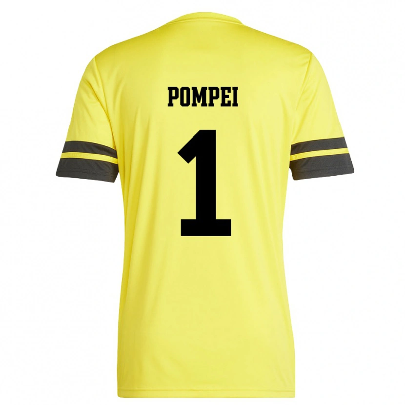 Danxen Heren Thomas Pompei #1 Geel Zwart Keepersshirt 2025/26 T-Shirt België