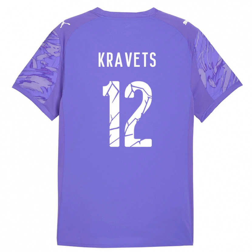 Danxen Heren Vladyslav Kravets #12 Lila Paars Keepersshirt 2025/26 T-Shirt België