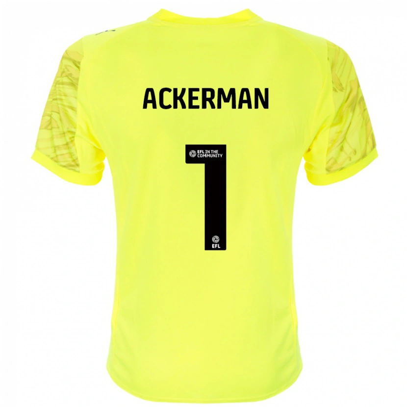 Danxen Heren Emily Ackerman #1 Geel Zwart Keepersshirt 2025/26 T-Shirt België