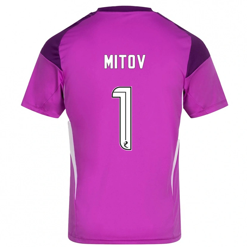 Danxen Heren Dimitar Mitov #1 Paars Magenta Keepersshirt 2025/26 T-Shirt België