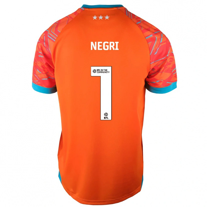 Danxen Heren Natalia Negri #1 Oranje Wit Keepersshirt 2025/26 T-Shirt België