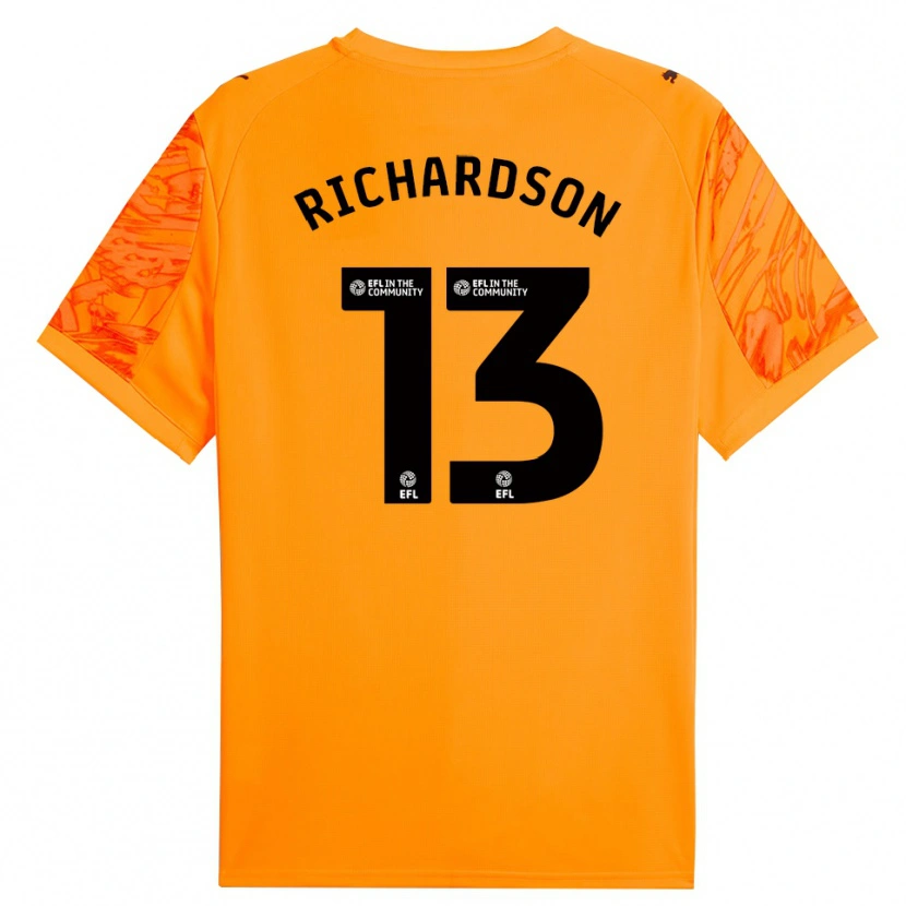 Danxen Heren Cale Richardson #13 Oranje Zwart Keepersshirt 2025/26 T-Shirt België