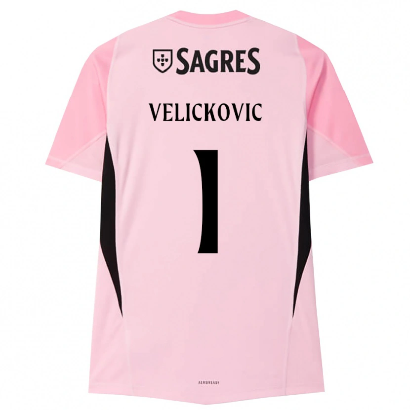 Danxen Heren Luka Veličković #1 Roze Zwart Keepersshirt 2025/26 T-Shirt België