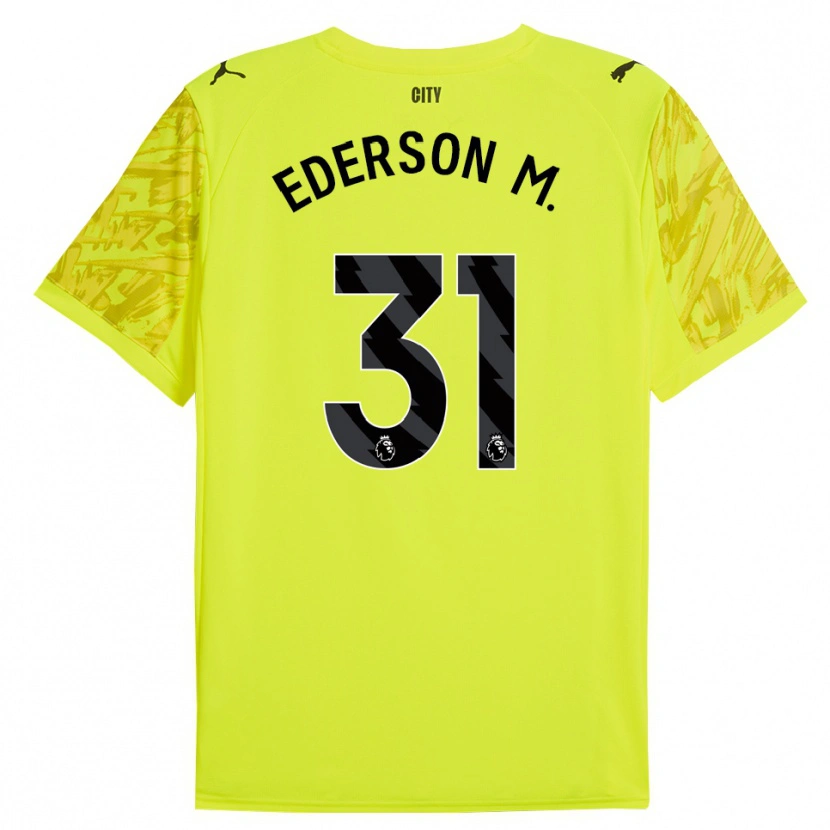 Danxen Heren Ederson #31 Geel Oranje Zwart Keepersshirt 2025/26 T-Shirt België