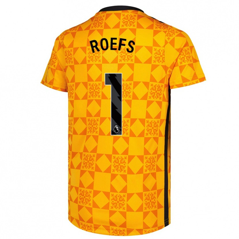 Danxen Heren Robin Roefs #1 Geel Zwart Keepersshirt 2025/26 T-Shirt België