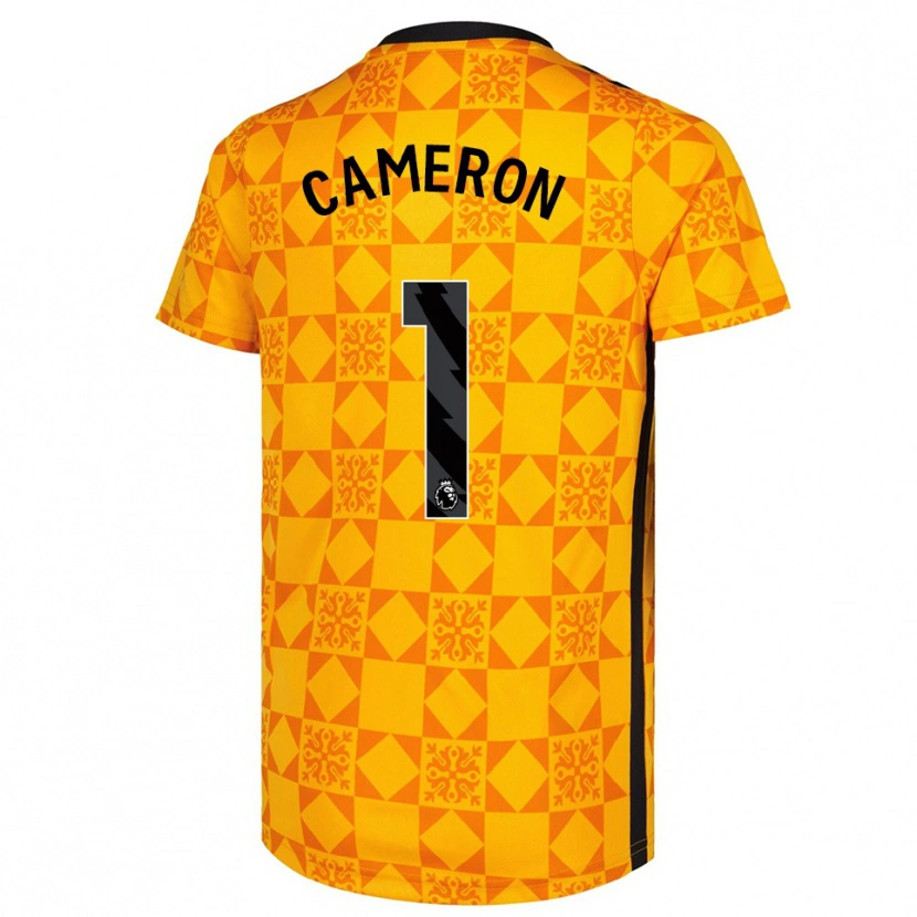 Danxen Heren Dan Cameron #1 Geel Zwart Keepersshirt 2025/26 T-Shirt België