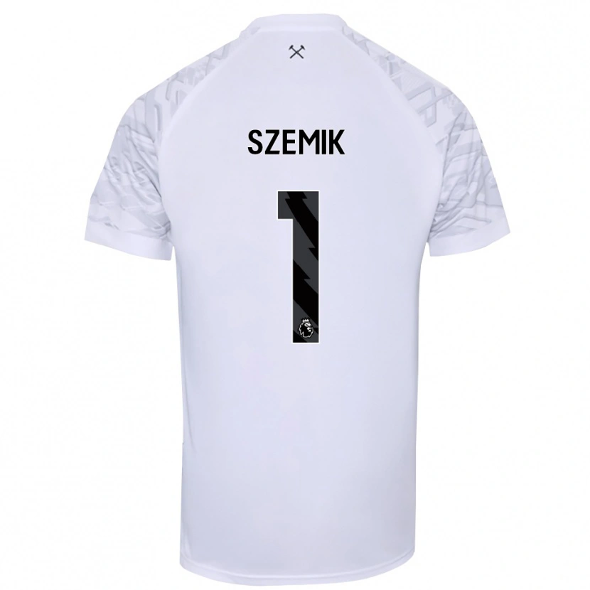 Danxen Heren Kinga Szemik #1 Wit Zwart Keepersshirt 2025/26 T-Shirt België