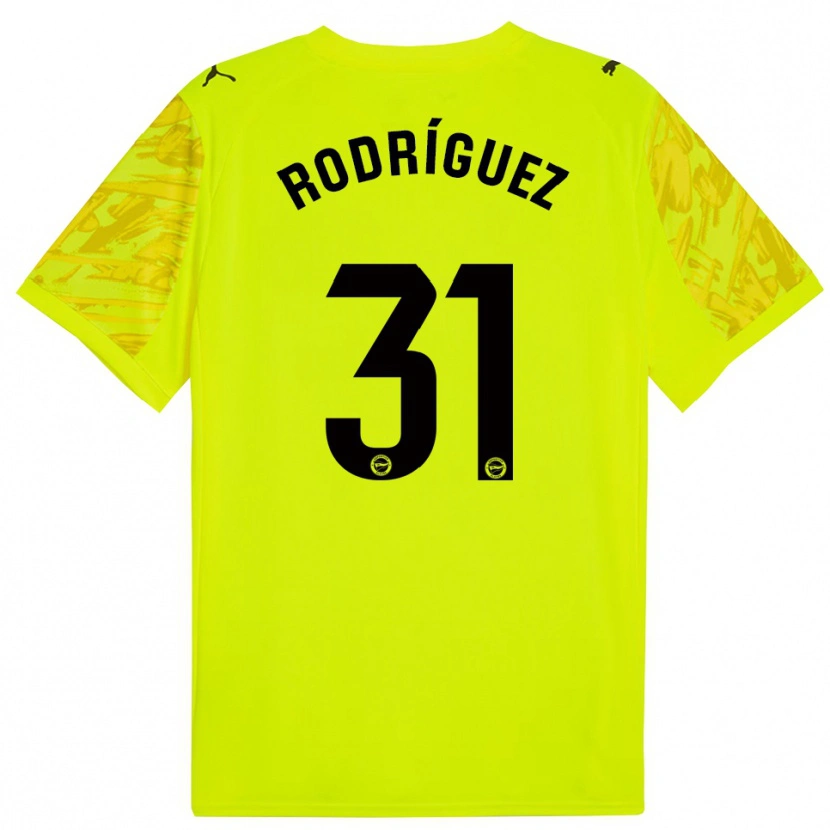 Danxen Heren Adrián Rodríguez #31 Geel Zwart Keepersshirt 2025/26 T-Shirt België
