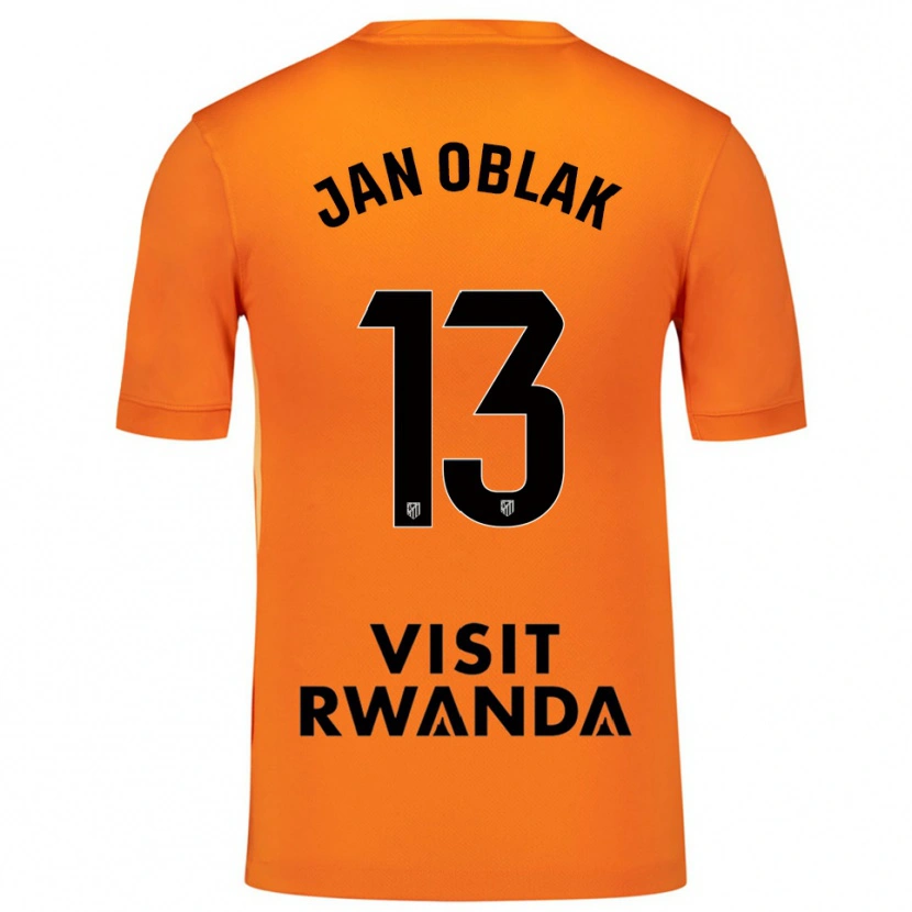 Danxen Heren Jan Oblak #13 Oranje Zwart Keepersshirt 2025/26 T-Shirt België