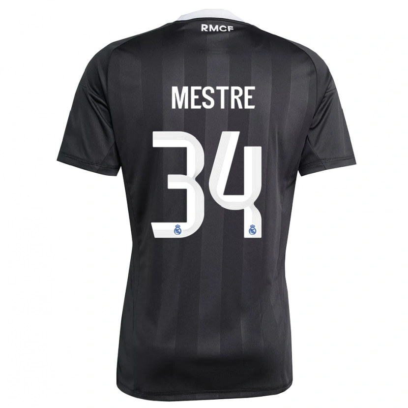 Danxen Heren Sergio Mestre #34 Zwart Wit Keepersshirt 2025/26 T-Shirt België