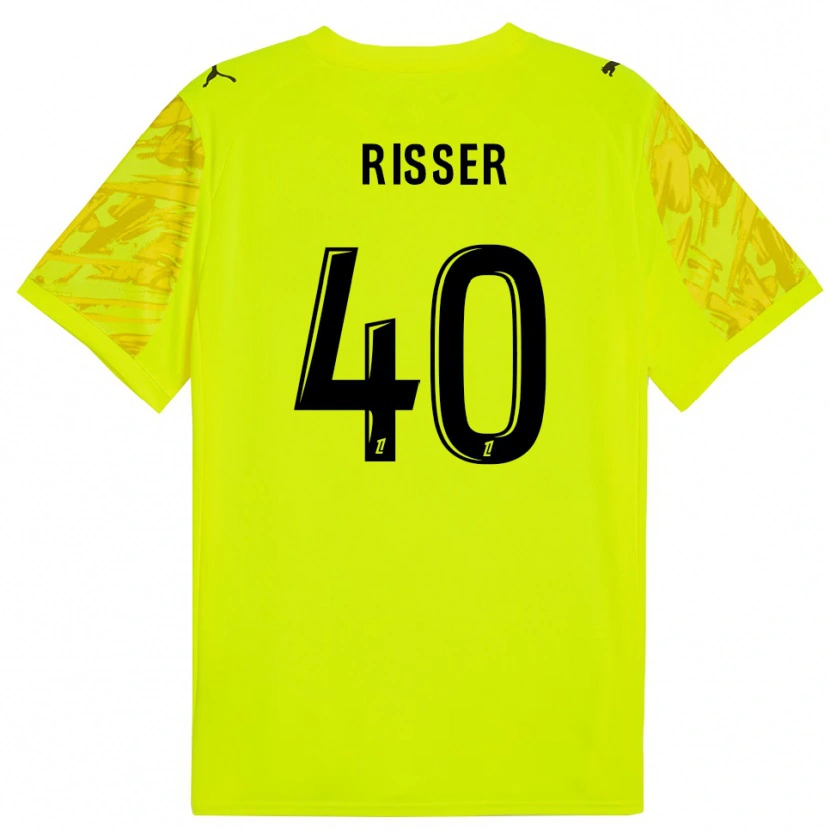 Danxen Heren Robin Risser #40 Fluorescerend Groen Zwart Keepersshirt 2025/26 T-Shirt België