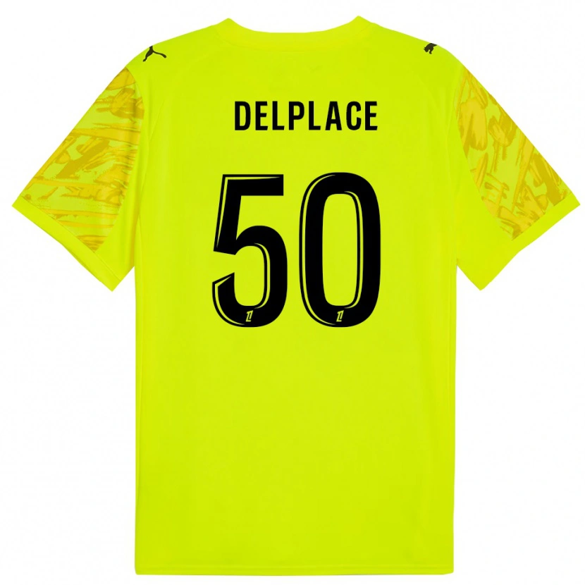 Danxen Heren Adam Delplace #50 Fluorescerend Groen Zwart Keepersshirt 2025/26 T-Shirt België