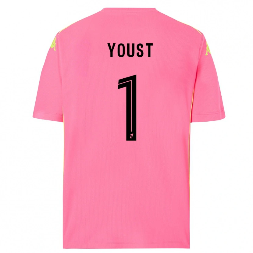 Danxen Heren Matys Youst #1 Hot Pink Zwart Keepersshirt 2025/26 T-Shirt België