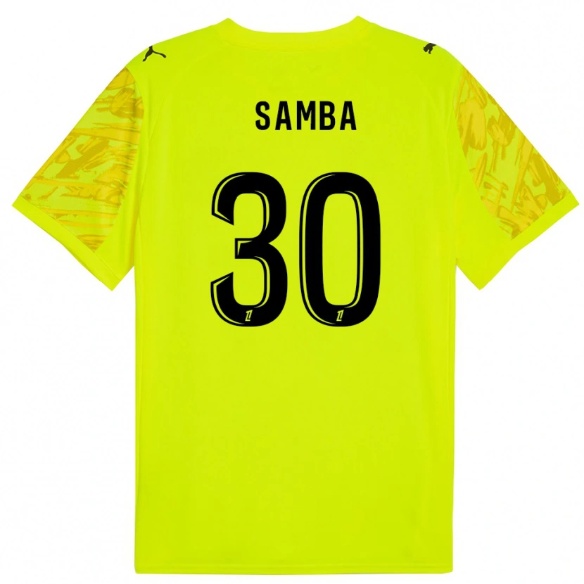 Danxen Heren Brice Samba #30 Fluorescerend Groen Geel Keepersshirt 2025/26 T-Shirt België