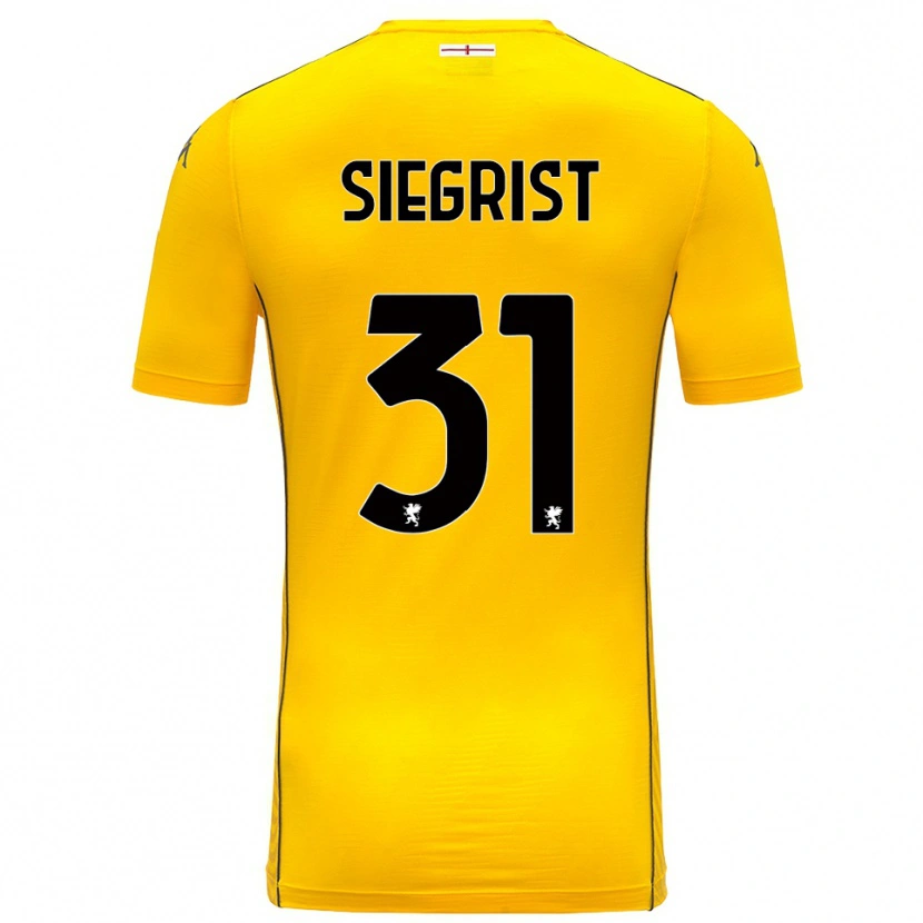 Danxen Heren Benjamin Siegrist #31 Donker Geel Zwart Keepersshirt 2025/26 T-Shirt België