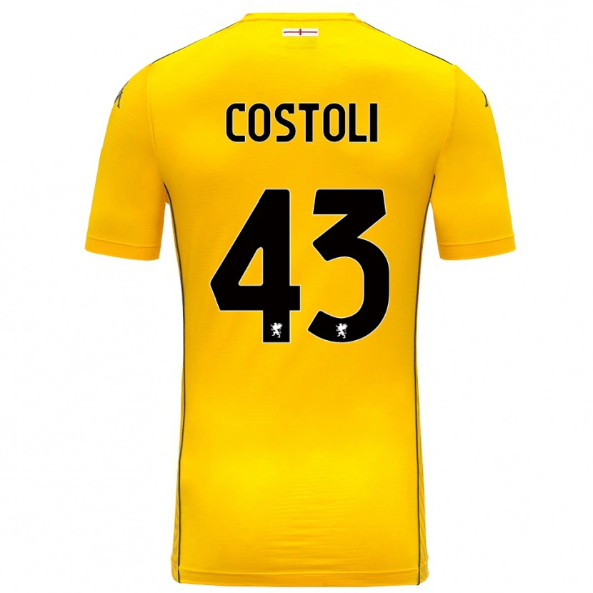 Danxen Heren Lorenzo Costoli #43 Donker Geel Zwart Keepersshirt 2025/26 T-Shirt België
