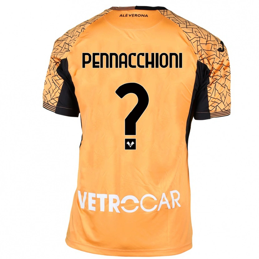 Danxen Heren Jacopo Pennacchioni #0 Oranje Zwart Wit Keepersshirt 2025/26 T-Shirt België